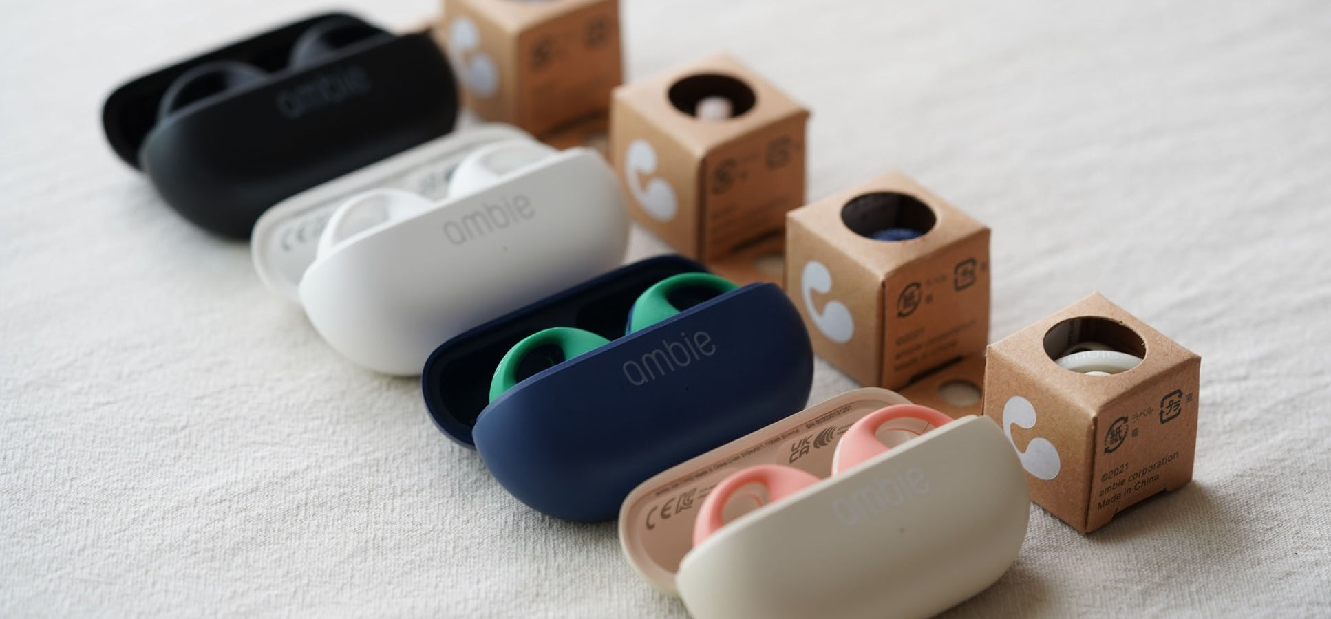 ambie sound earcuffs AM-TW02 最新モデル ambie sound earcuffs AM-TW02スターターセット｜ながら聴き