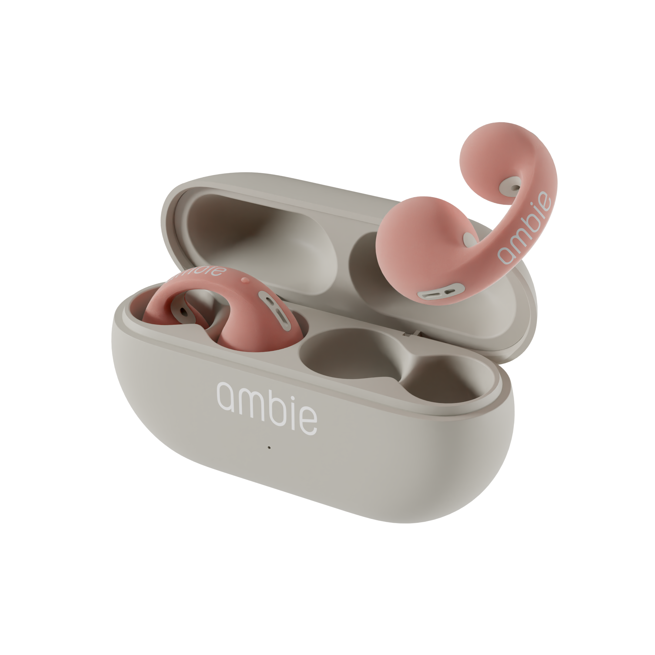 ambie sound earcuffs AM-TW02 Flamingo × Beige – ambie STORE ambie sound earcuffs AM-TW02 Flamingo × Beige – ambie STORE