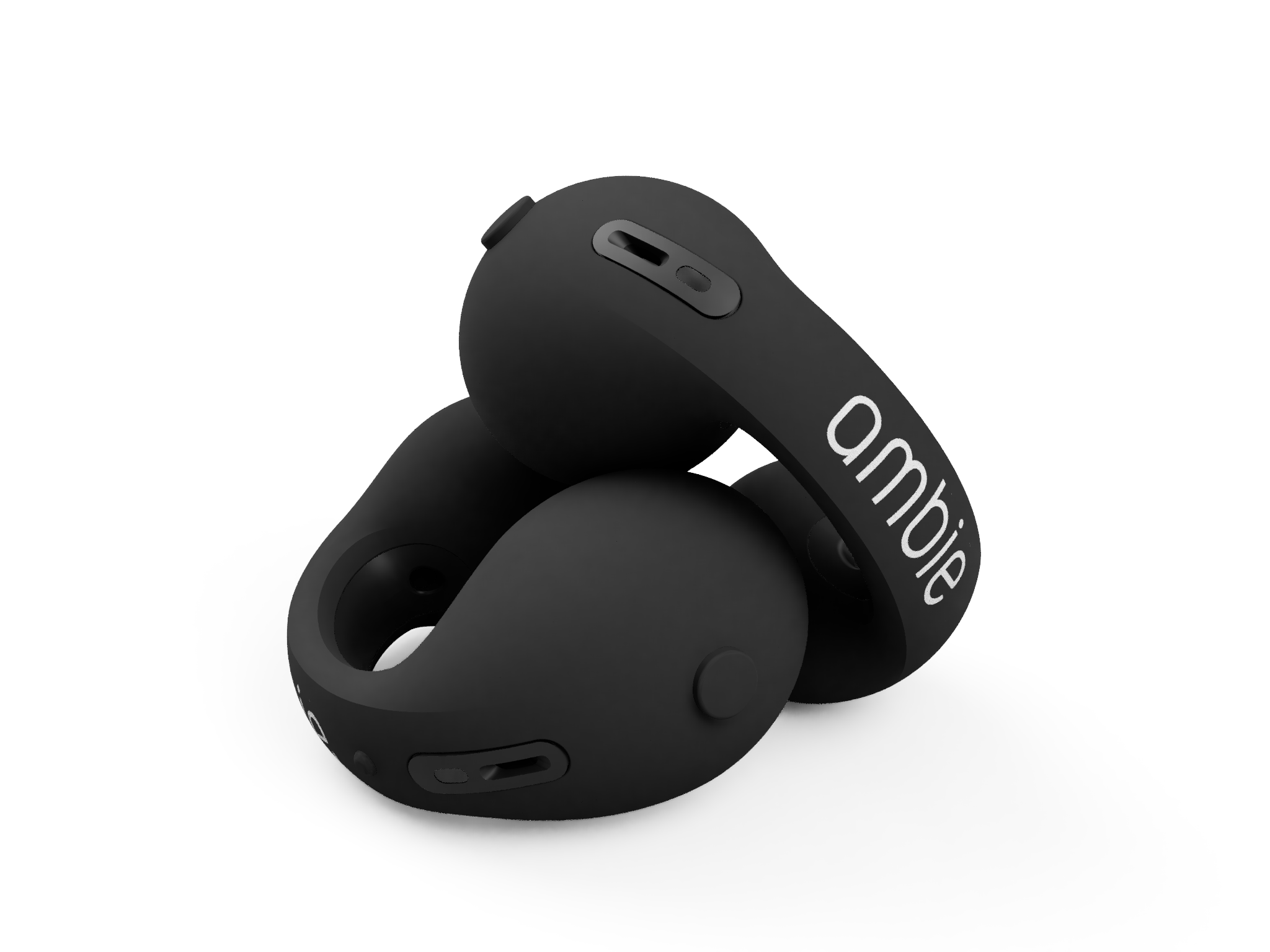 ambie sound earcuffs AM-TW02COM Black × Black (凸ボタンタイプ)